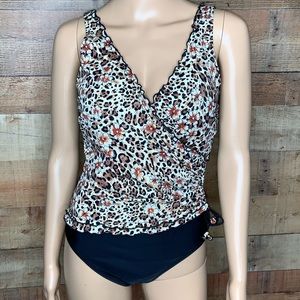 Profile by Gottex Animal Print & Black One Piece